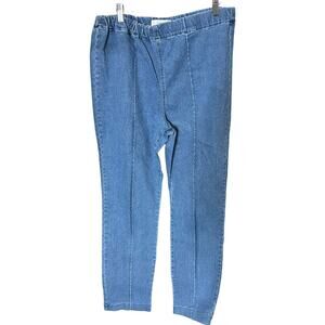 Textile Elizabeth & James elastic waist pull on blue denim jeans 20 NWOT
